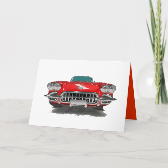 Cartes Pour Fêtes Annuelles Voiture de muscle (Devant)