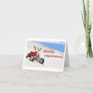Cartes Pour Fêtes Annuelles Voiture de Noël Hotrod