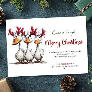 Cartes Pour Fêtes Annuelles Voiture de vœux fantaisistes d'humour de joyeuses 