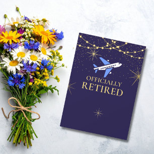 Cartes Pour Fêtes Annuelles Vol de l'équipage de conduite Photo de retraite d'