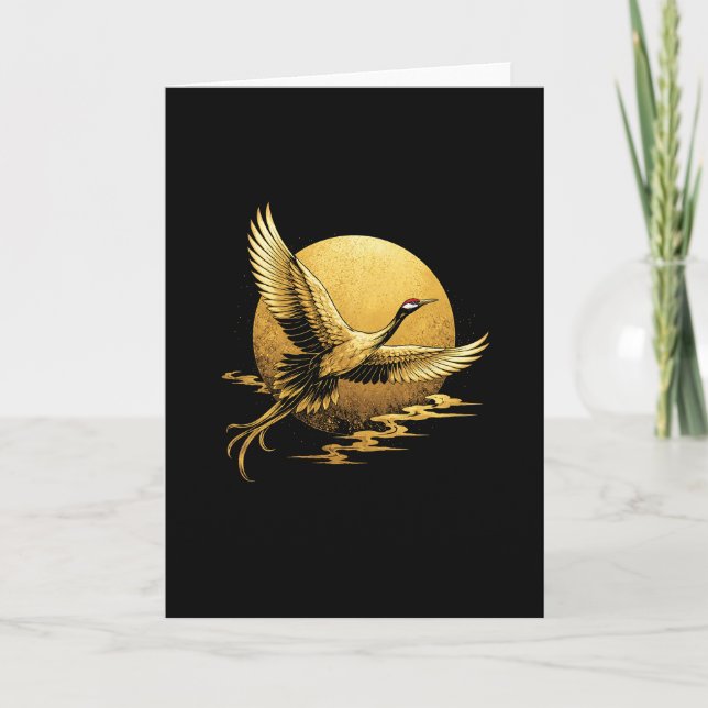 Cartes Pour Fêtes Annuelles Vol doré (Devant)