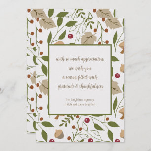 Cartes Pour Fêtes Annuelles Volage Rustique Automne Thanksgiving Gratitude