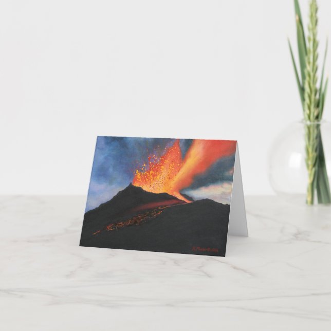 Cartes Pour Fêtes Annuelles Volcano Art (Devant)