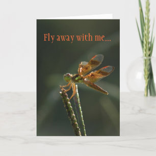 Cartes Pour Fêtes Annuelles Voler avec moi Dragonfly Valentine