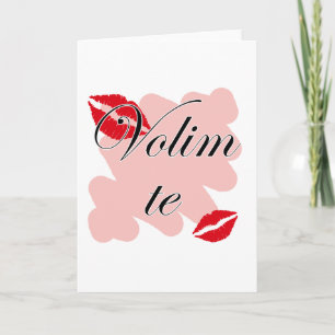 Cartes Pour Fêtes Annuelles Volim te - Serbe - Je t'aime