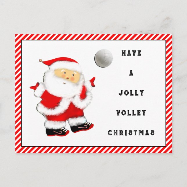 Cartes Pour Fêtes Annuelles Volleyball Christmas Holiday Postcard (Devant)