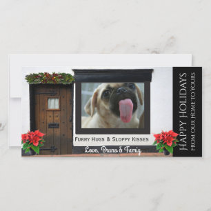 Cartes Pour Fêtes Annuelles Vos Chiens Noël Licking Glass