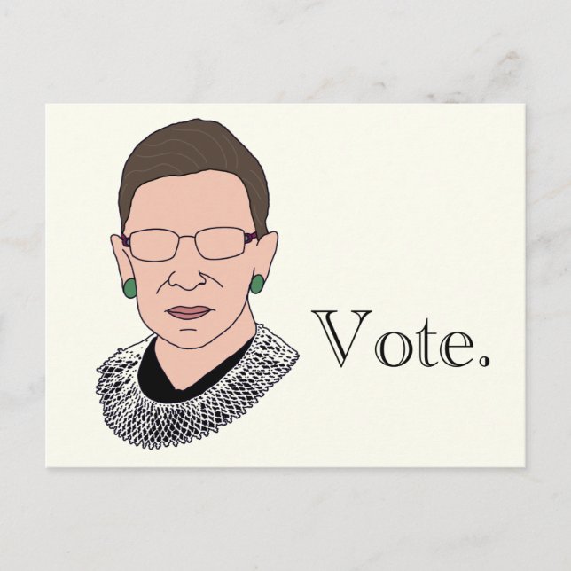 Cartes Pour Fêtes Annuelles Vote du RBG. (Devant)