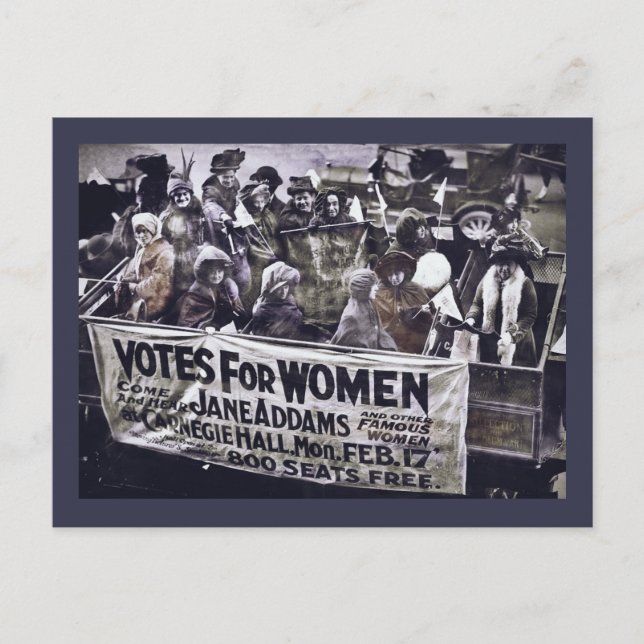 Cartes Pour Fêtes Annuelles Votes pour les femmes (Devant)