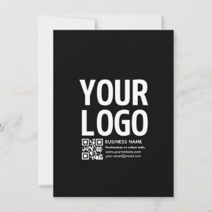 Cartes Pour Fêtes Annuelles Votre logo avec code QR et texte modifiables