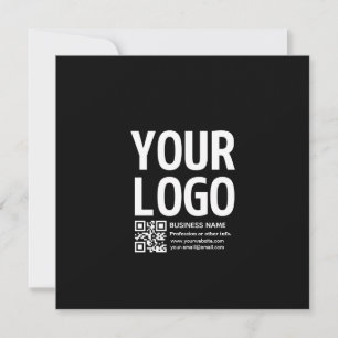 Cartes Pour Fêtes Annuelles Votre logo avec code QR et texte modifiables