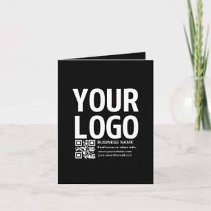 Cartes Pour Fêtes Annuelles Votre logo avec code QR et texte modifiables