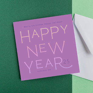 Cartes Pour Fêtes Annuelles Votre logo d'entreprise Joyeuses Nouvel An Moder