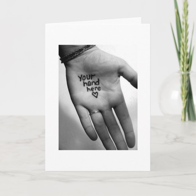 CARTES POUR FÊTES ANNUELLES ****VOTRE MAIN DANS LA MIENNE***RESTE DE NOS VIES (Devant)