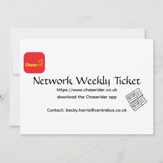 Cartes Pour Fêtes Annuelles Voucher for competition to win bus tickets (Devant)