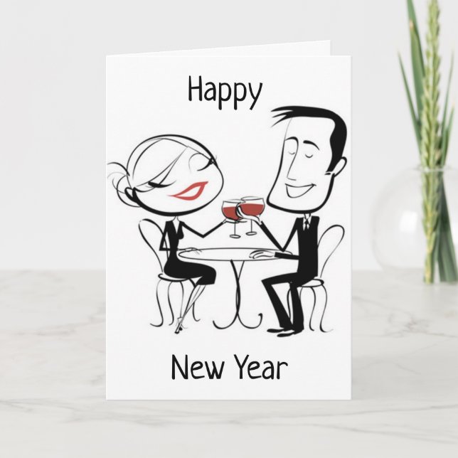 CARTES POUR FÊTES ANNUELLES VOUS ACCUEILLE **HEUREUSE NOUVELLE ANNÉE** (Devant)