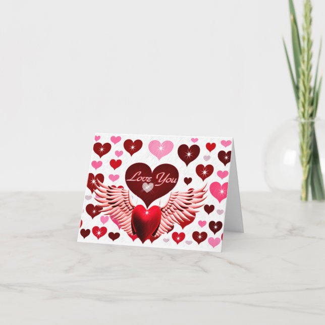 Cartes Pour Fêtes Annuelles Vous aimez_ (Devant)