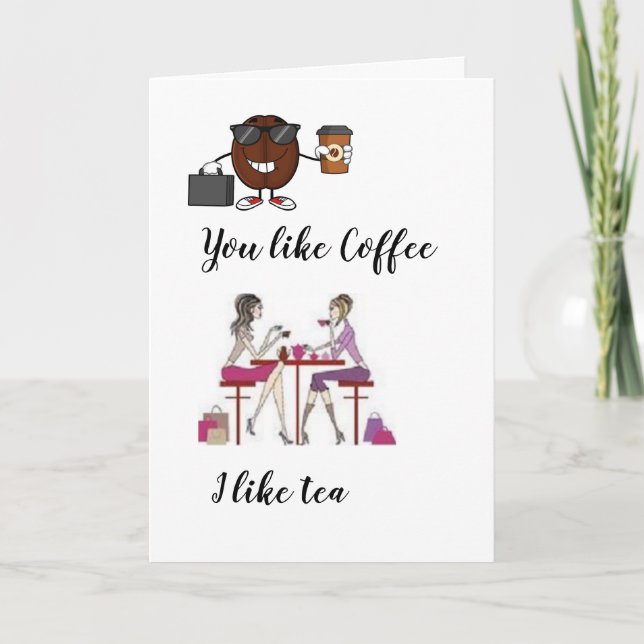 Cartes Pour Fêtes Annuelles Vous aimez Café J'aime Tea Valentine's Card (Devant)