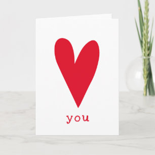 Cartes Pour Fêtes Annuelles Vous aimez Red Heart Valentine's Day
