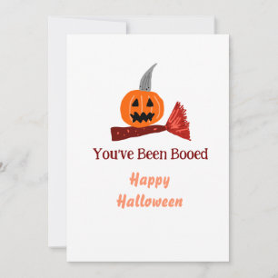 Cartes Pour Fêtes Annuelles Vous avez été Hué joy halloween citrouille balai s
