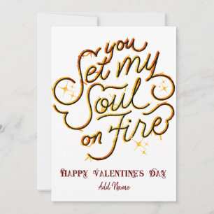 Cartes Pour Fêtes Annuelles Vous avez mis mon âme en feu Anniversaire Saint-Va