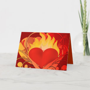 Cartes Pour Fêtes Annuelles Vous avez mis mon cœur en feu -