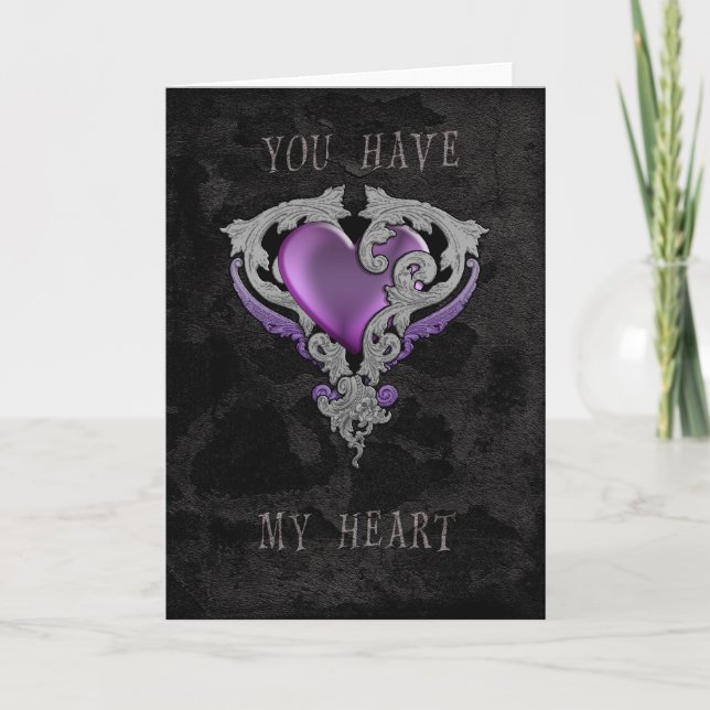 Cartes Pour Fêtes Annuelles Vous Avez Mon Coeur (Devant)