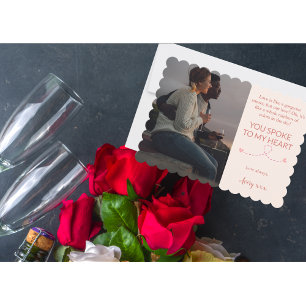 Cartes Pour Fêtes Annuelles Vous avez parlé à mon cœur Saint-Valentin