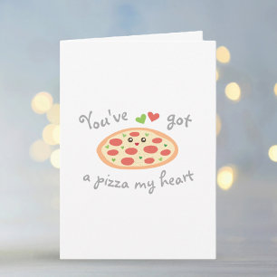Cartes Pour Fêtes Annuelles Vous avez une pizza Mon coeur Drôle Saint Valentin