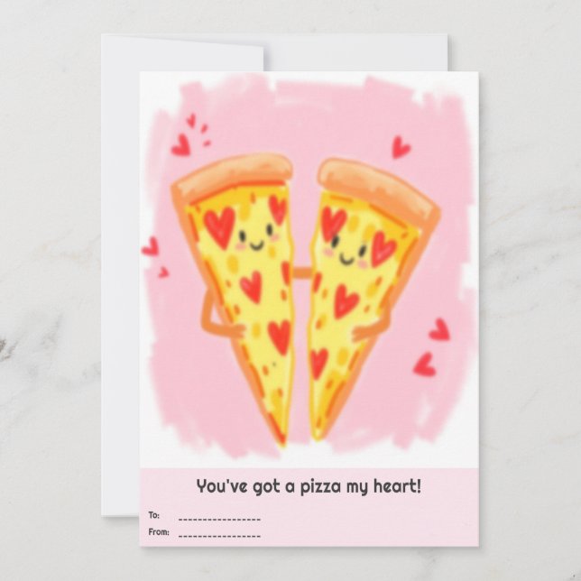 Cartes Pour Fêtes Annuelles Vous avez une pizza Mon coeur Saint Valentin (Devant)