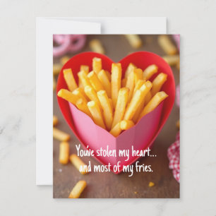 Cartes Pour Fêtes Annuelles Vous avez volé mon cœur… et la plupart de mes frit