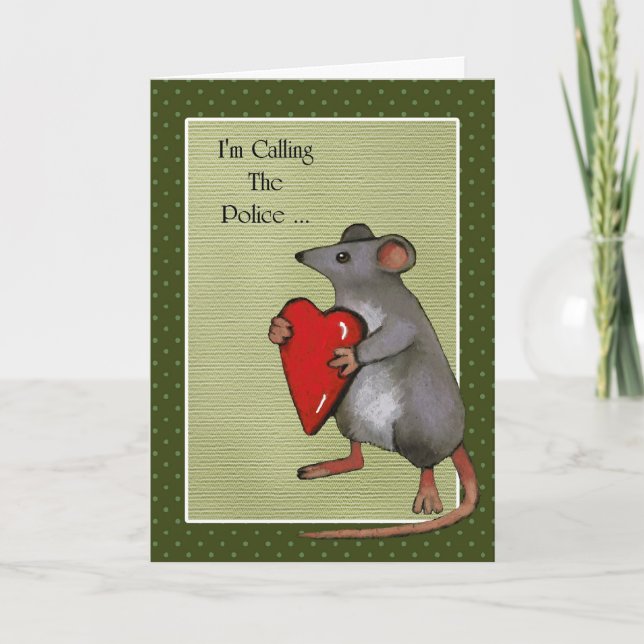 Cartes Pour Fêtes Annuelles Vous avez volé mon coeur : Souris : Drôle, humour (Devant)