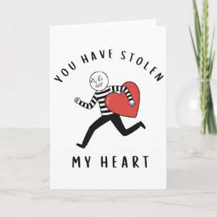 Cartes Pour Fêtes Annuelles Vous avez volé mon cœur voleur de la Saint-Valenti