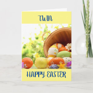 CARTES POUR FÊTES ANNUELLES VOUS DÉSIREZ DIRE JOYEUX *PÂQUES* À MA ***JUMELLE*