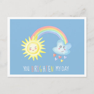 Cartes Pour Fêtes Annuelles Vous Égayez Ma Journée Enfants Arc-en-Ciel Saint