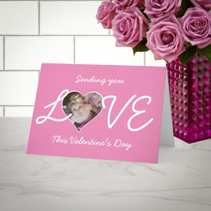 Cartes Pour Fêtes Annuelles Vous envoyer l'amour Photo dans le coeur Valentine