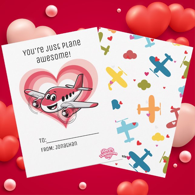 Cartes Pour Fêtes Annuelles Vous êtes Avion Awesome Avion Enfants Saint Valent (Créateur téléchargé)