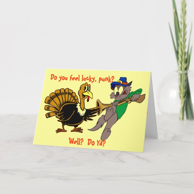 Cartes Pour Fêtes Annuelles Vous êtes chanceux, punk ? (Devant)