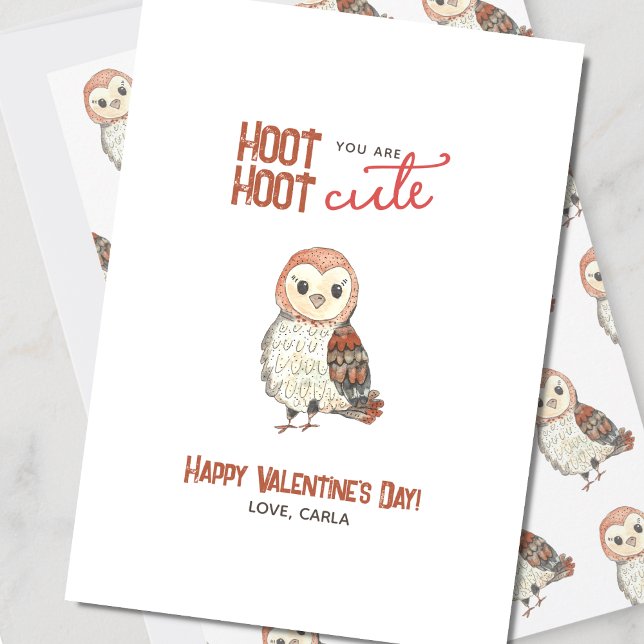 Cartes Pour Fêtes Annuelles Vous êtes Cute Owl Valentine's Day (Créateur téléchargé)