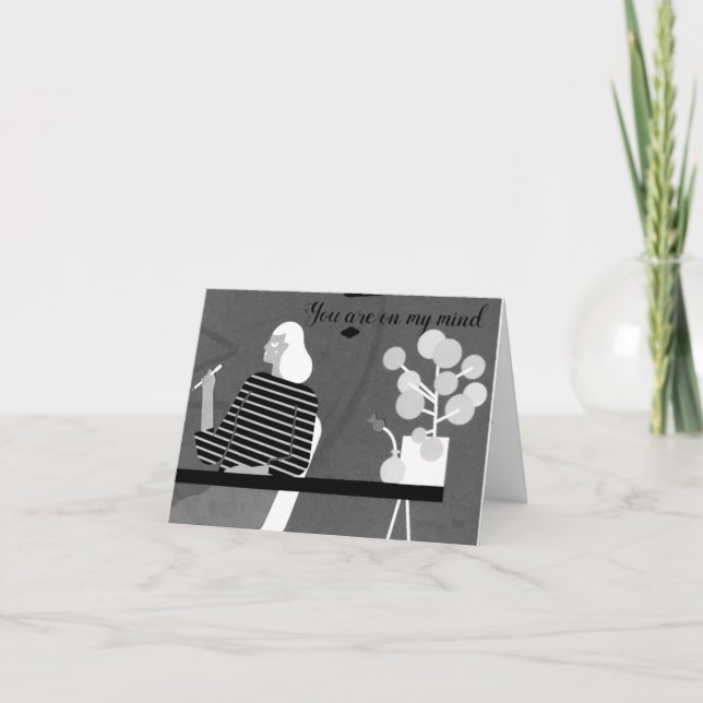 CARTES POUR FÊTES ANNUELLES ***VOUS ÊTES DANS MON ESPRIT*** VOULEZ VOUS REVOIR (Devant)