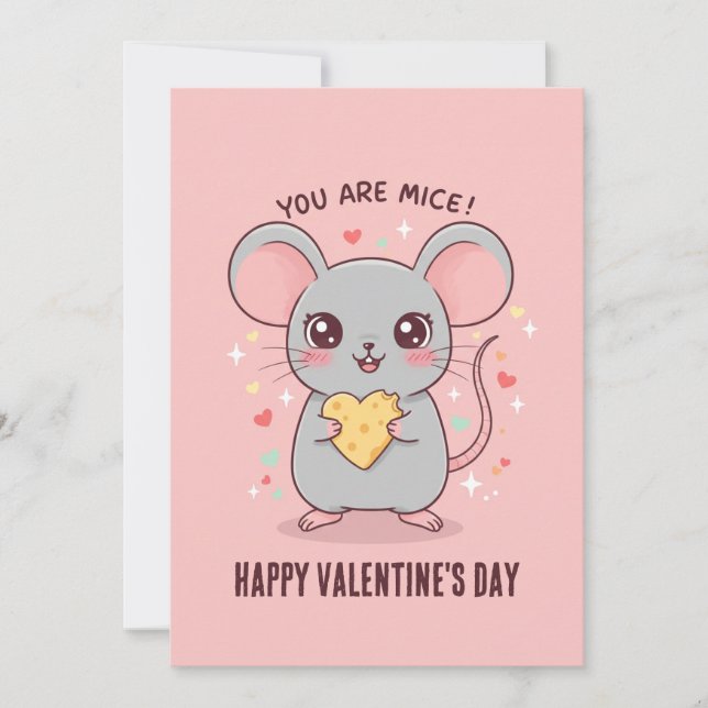 Cartes Pour Fêtes Annuelles Vous êtes des souris ! Adorable Saint-Valentin de  (Devant)