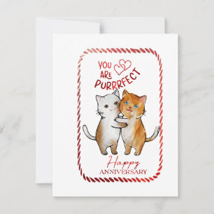 Cartes Pour Fêtes Annuelles Vous êtes des vœux d'anniversaire Purrfect