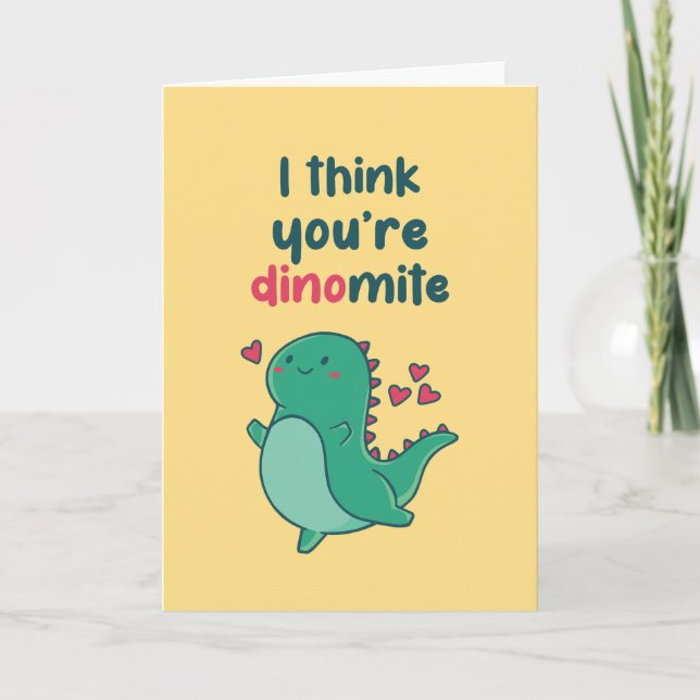 Cartes Pour Fêtes Annuelles Vous êtes Dinomite Cute Dino Funny Valentine's Day (Devant)