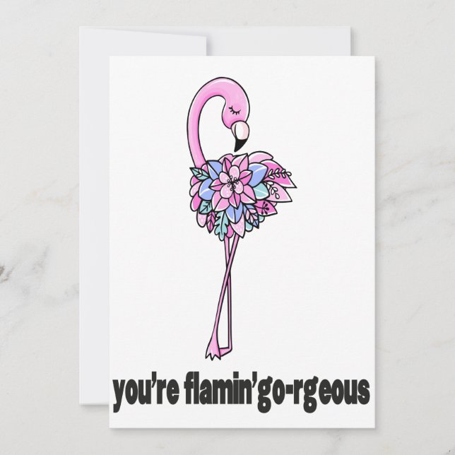 Cartes Pour Fêtes Annuelles Vous êtes Flamin'go-rgeous Holiday Card (Devant)