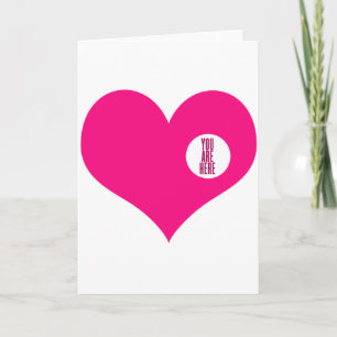 Cartes Pour Fêtes Annuelles VOUS ÊTES ICI - amour et cadeau de la Saint Valent