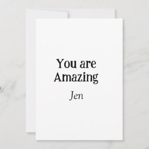 Cartes Pour Fêtes Annuelles vous êtes incroyable ajoutez votre nom texte image