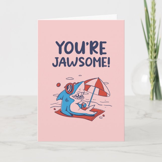 Cartes Pour Fêtes Annuelles Vous êtes Jawsome Cute Shark Funny Valentine's Day (Devant)