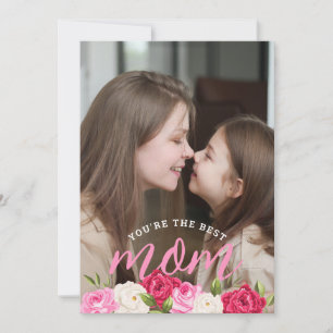 Cartes Pour Fêtes Annuelles Vous êtes la meilleure, Maman Élégantes Roses en F
