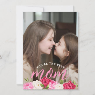Cartes Pour Fêtes Annuelles Vous êtes la meilleure, Maman Élégantes Roses en F