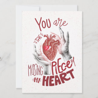 Cartes Pour Fêtes Annuelles Vous êtes la pièce manquante de mon coeur